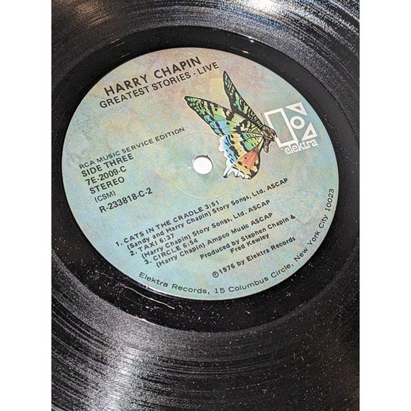 Vinyl Record HARRY CHAPIN Double LP Vintage Greatest Stories - Live - Picture 5 of 10